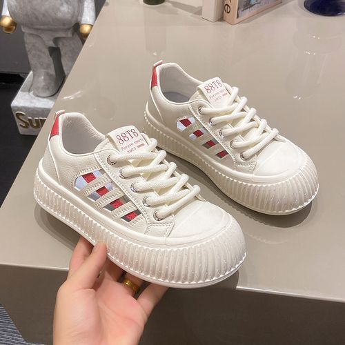 Trendy Sports Shoes Women's Flat Sneakers White Sneakers For Ladies