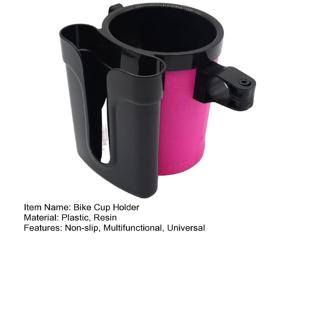3-in-1 Bike Cup Holder Bike Essentials Multi-functional for Cyclists Rose Red