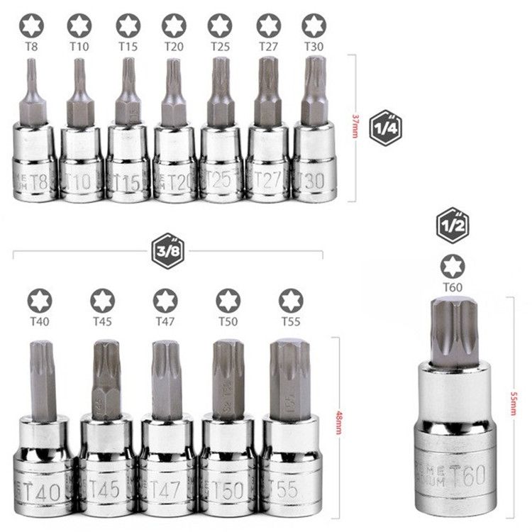 13 In 1 Flower Shape Hexagon Socket Screwdriver Sleeve Bit Set 13 In 1 Hexagon Socket Bit Set