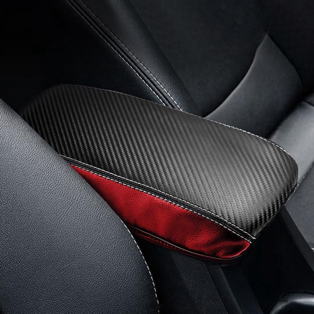 Car Carbon Fiber Center Console Lid Armrest Box Leather Protective Cushion Pad for Toyota Corolla Cross 2021 2022 RHD B