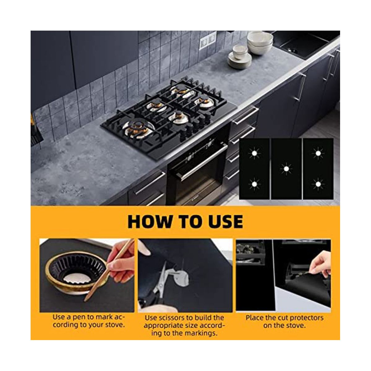 Stove Cover - Protective Stove Liner for Gas Stove