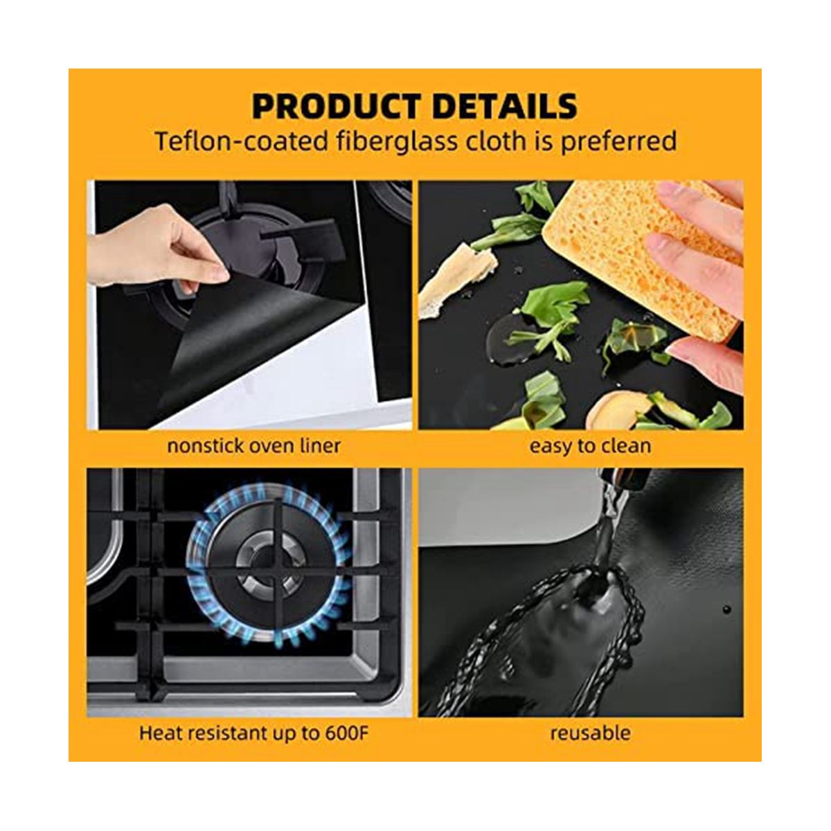 Stove Cover - Protective Stove Liner for Gas Stove