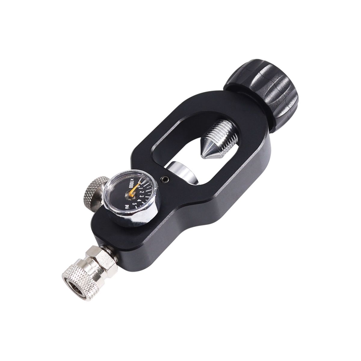 Scuba Adapter Snorkeling Diving Scuba To Small 8MM Adapter Head Valve Scuba Cylinder AdapterBlack