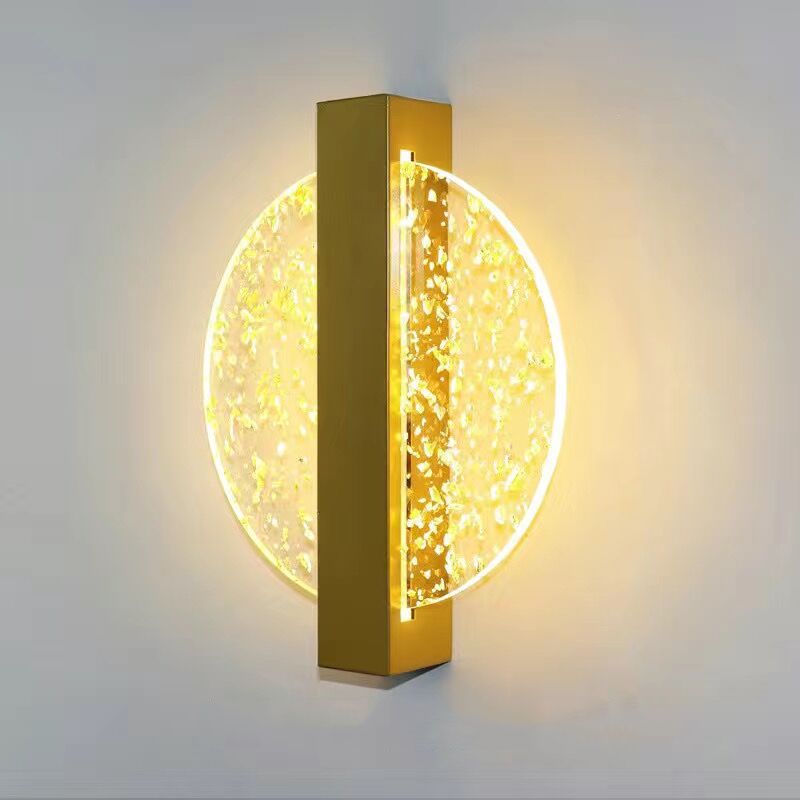 Round Wall Bracket Light LED 3 Colors Acrylic Wall Lamp