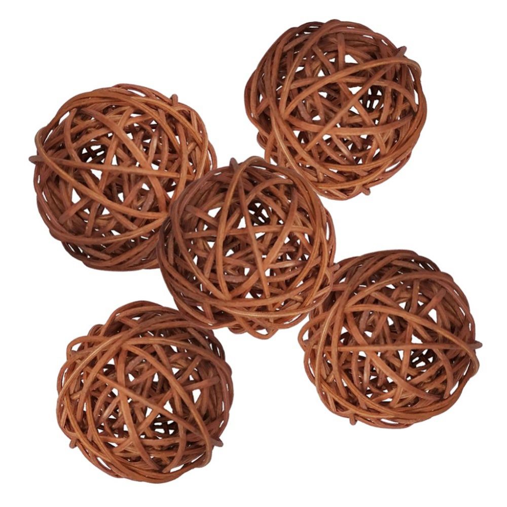 Color Earthy Rattan Ball Christmas Celebration-Type 1