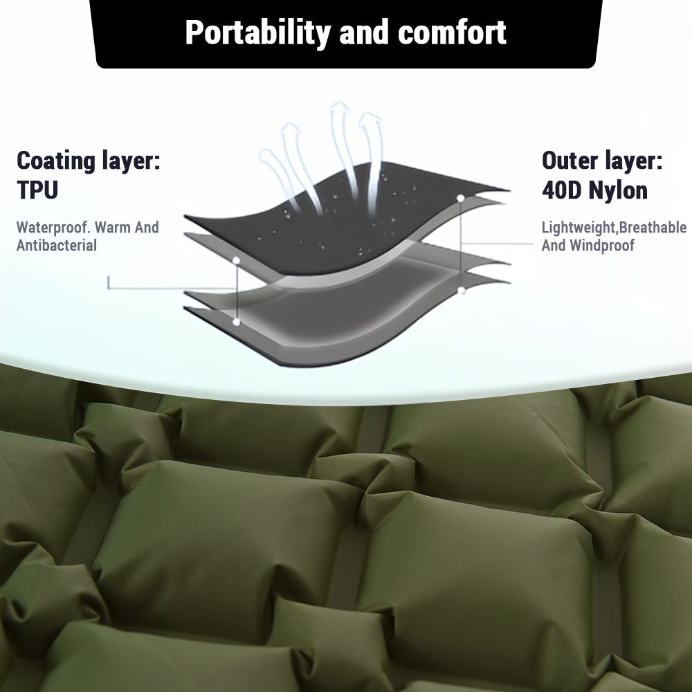 Camping Sleeping Pad With Pillow Ultralight