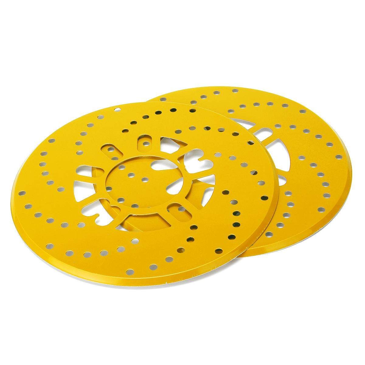 4pcs Gold Aluminium Car Wheel Brake Disc Cover Vehicle Decorative Rotor Cross Drilled