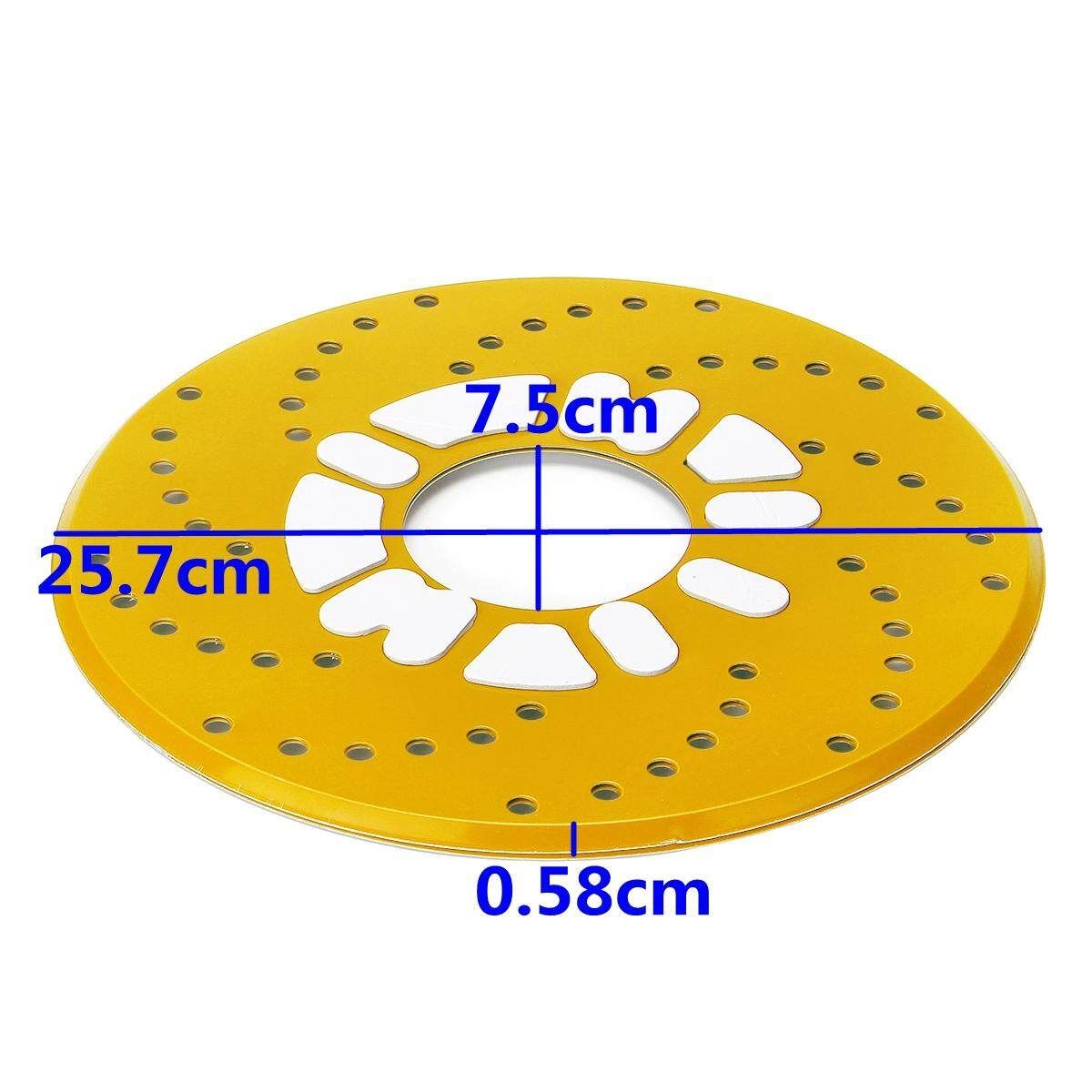 4pcs Gold Aluminium Car Wheel Brake Disc Cover Vehicle Decorative Rotor Cross Drilled