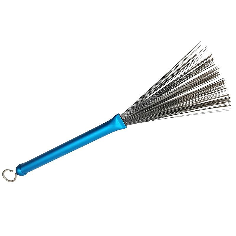 1 Set New Aluminum Alloy Handle Retractable Loop End Wire Brushes Drum Sticks for Jazz Drum Stick Musical Accessories,Blue