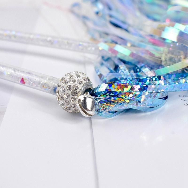 Funny Cat Sticks Fringed Diamond Ring Paper Bells Long Rod