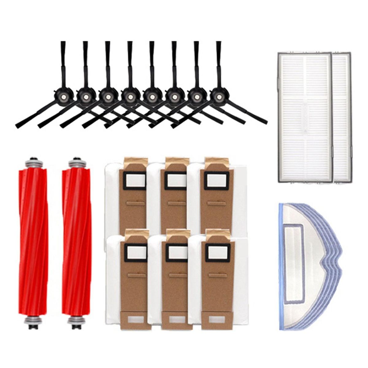 Brush Mop Rag Filter Side Brush Dust Bag Vacuum Cleaner Spa