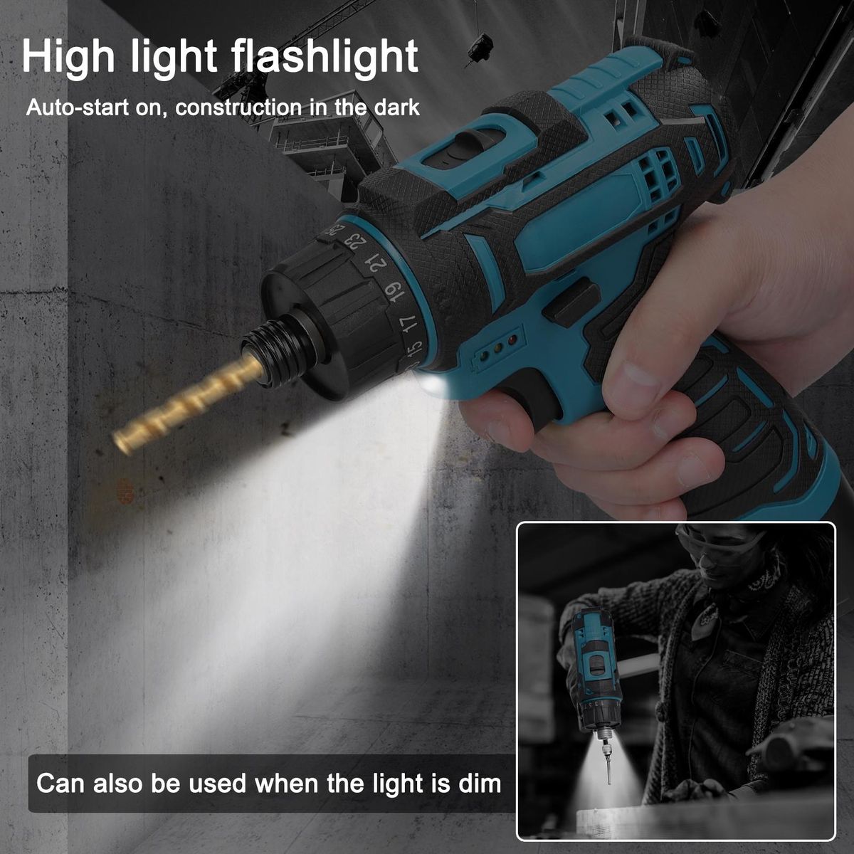 12 V Lithium Screwdriver Torque Adjustable 2 Speed Control Modes Multifunctional Repairing Tool Kit Brush Motor Electric Screw Driver for Mobilephones Computers Home Appliances