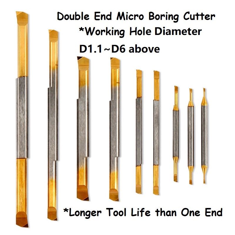 MTR 2 R0.15 L10DE Double Head CNC Lathe Turning Tool Boring Head Carbide Micro Boring Cutter Tools