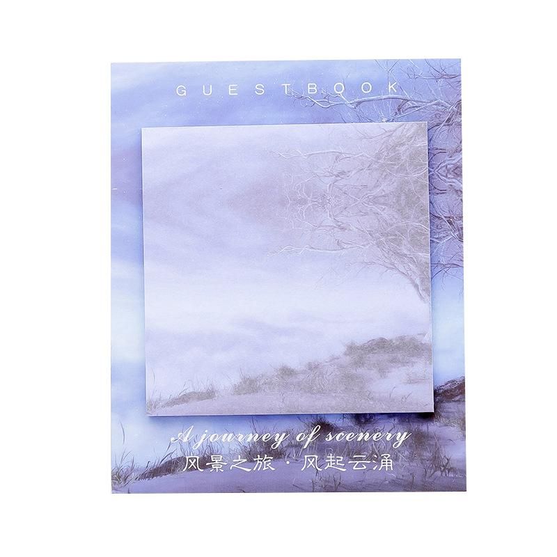 1Pc New Creative Scenery Tour Memo Pad Paper Post Notes