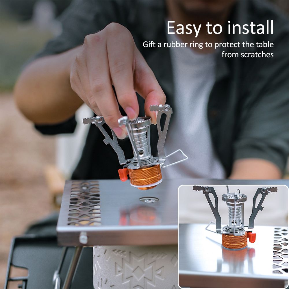 Outdoor Folding Camp Stove Stand Cooking Station Table For