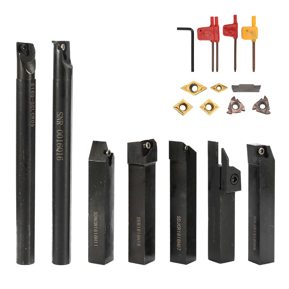 16mm Shank 7PCS With Carbide Insert Wrench DIY Set Metal