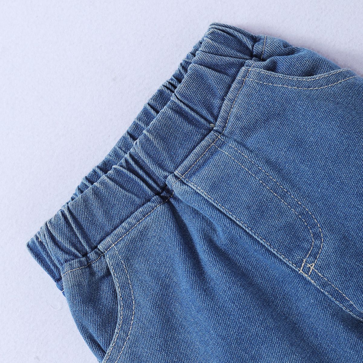 Kid Boys Denim Outfit Letter Print Long Sleeve Hoodie With Fashion Ripped Deisgn Jeans