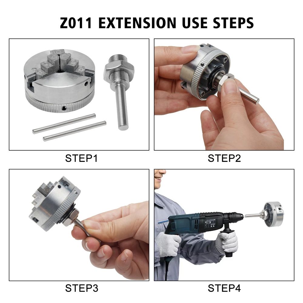 Zinc Alloy 3-Jaw 4-Jaw Chuck Connecting Rod Self Centering