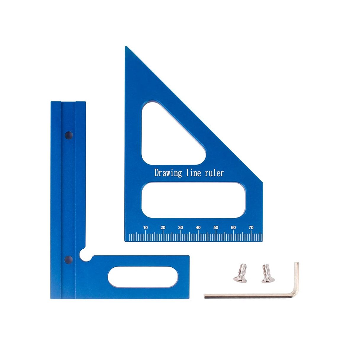 3D Multi-Angle Measuring Ruler,45/90 Degree Aluminum Alloy Woodworking Square Protractor, for Engineer Carpenter