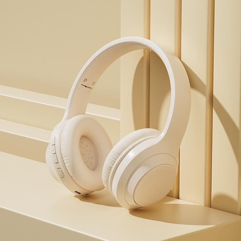 Over-ear bluetooth wireless headset Beige