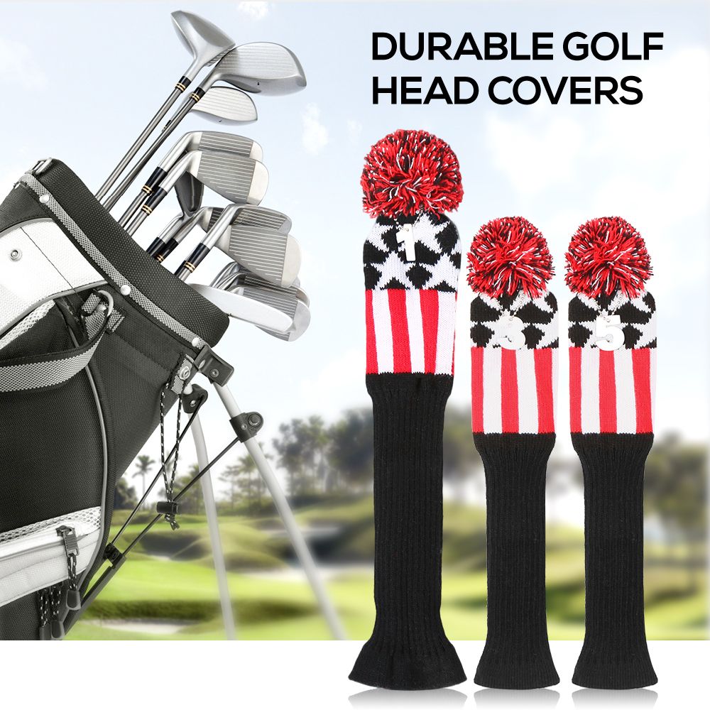 3 Pcs Golf Head Covers Set Wood Head Covers With Numbers