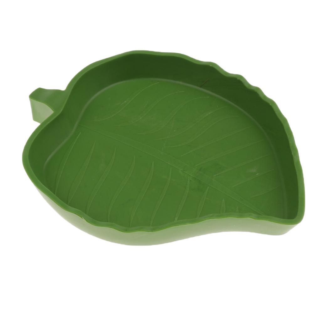 4Pcs Reptile Food And Water Dishes Mini Corner Feeding Bowl Small Leaf