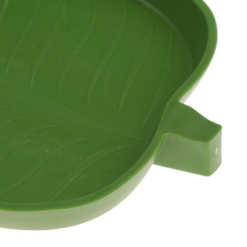4Pcs Reptile Food And Water Dishes Mini Corner Feeding Bowl Small Leaf
