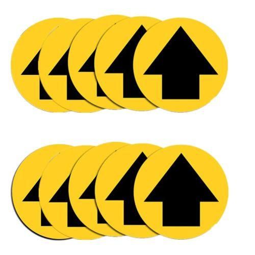 10 Pcs Social Distancing Indicator Sign Floor