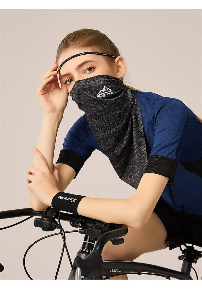 Summer Ice Silk Sunscreen Triangle Towel Men And Women Riding Ice Magic Headscarf Light Blue