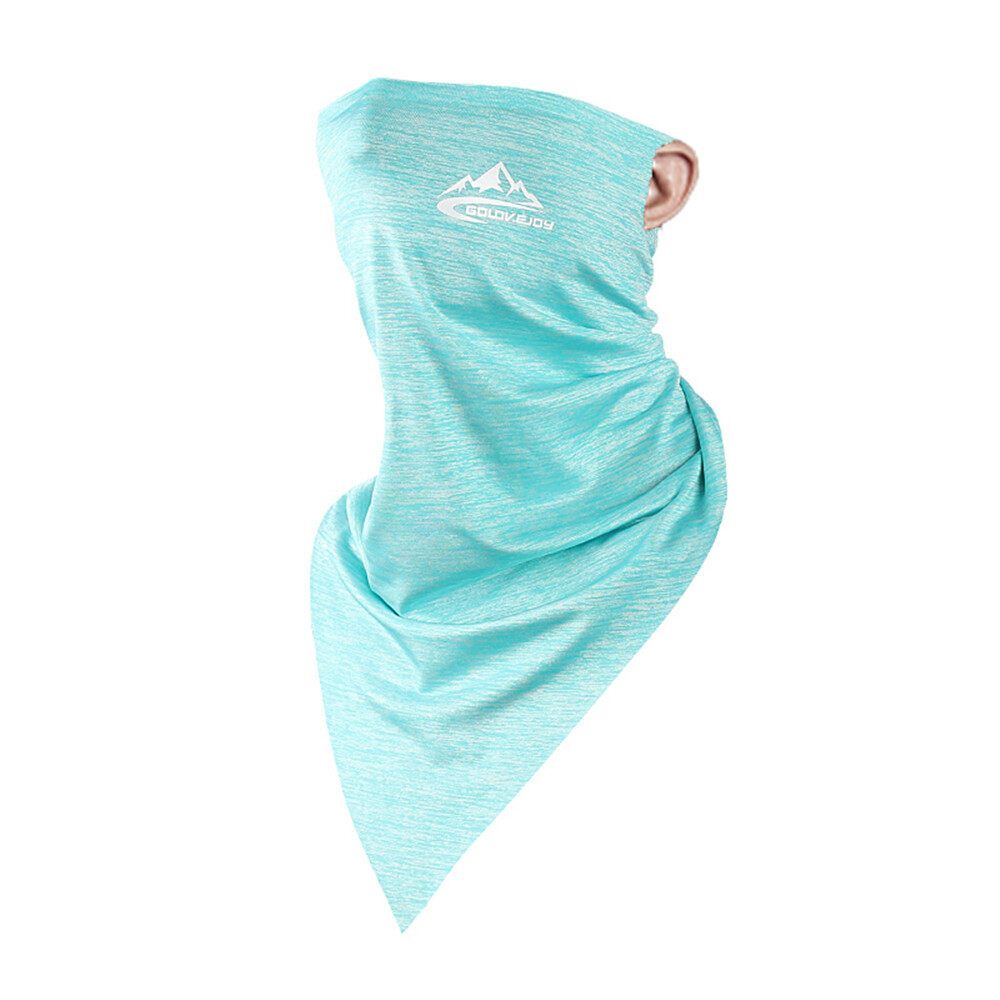 Summer Ice Silk Sunscreen Triangle Towel Men And Women Riding Ice Magic Headscarf Light Blue