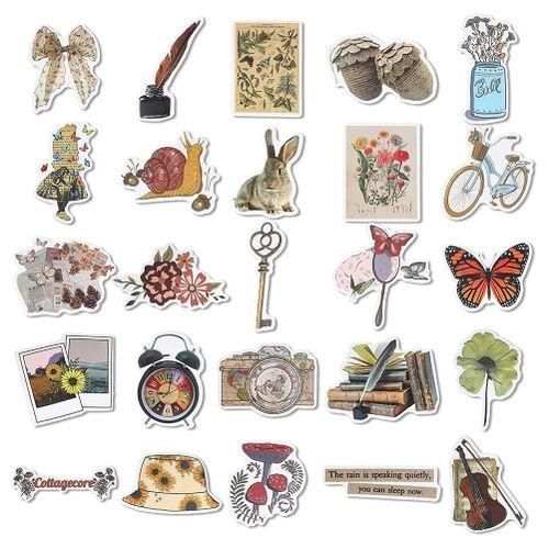 Vintage Stickers, 50 Scrapbook Stickers Vintage