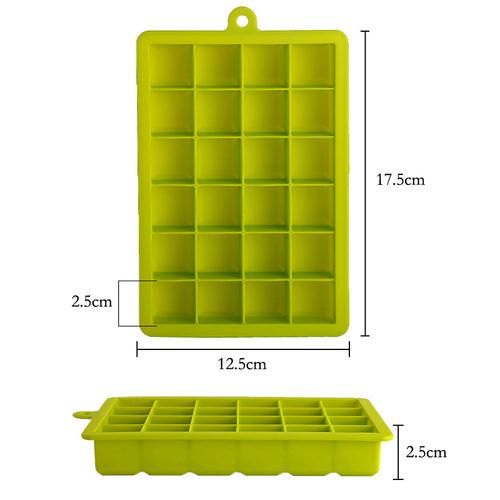 24 Grid Ice Cube Mold Silicone Ice Cube Tray Square Ice Tray Mould Easy Release Silicone Ice Cube Forms Bar Kitchen Accessories