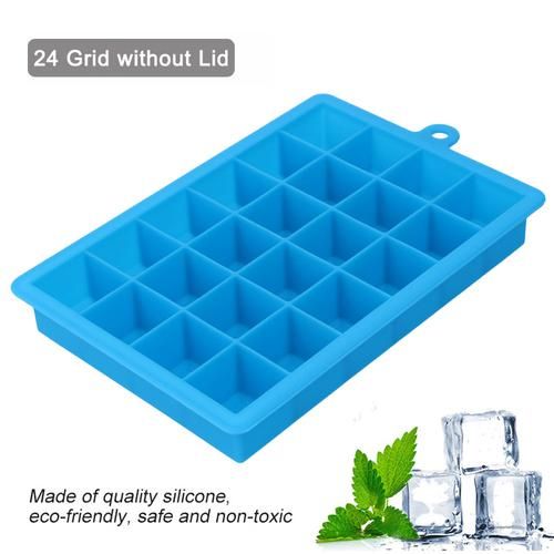 24 Grid Ice Cube Mold Silicone Ice Cube Tray Square Ice Tray Mould Easy Release Silicone Ice Cube Forms Bar Kitchen Accessories