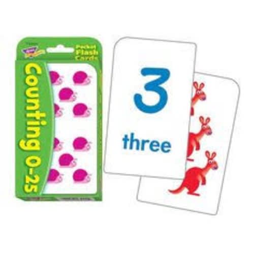 Numbers / Counting & Alphabet Colour Double-sided Flashcards