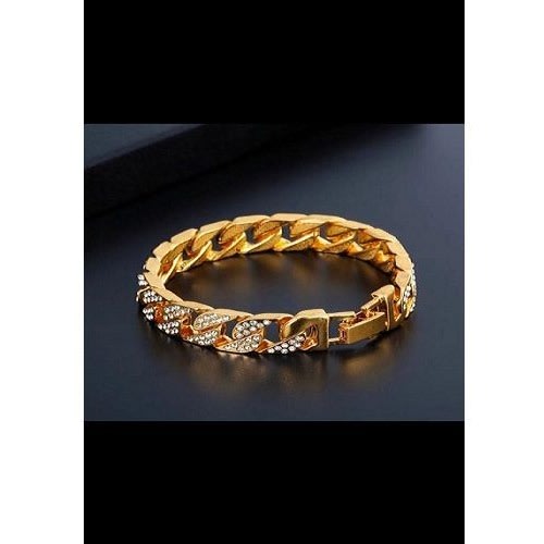 Ice Cuban Hand Chain Gold
