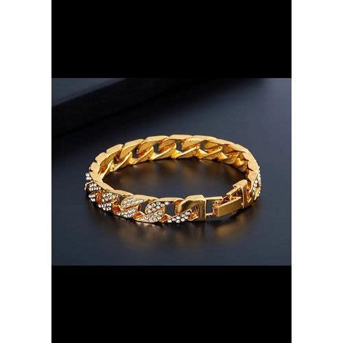 Ice Cuban Hand Chain Gold