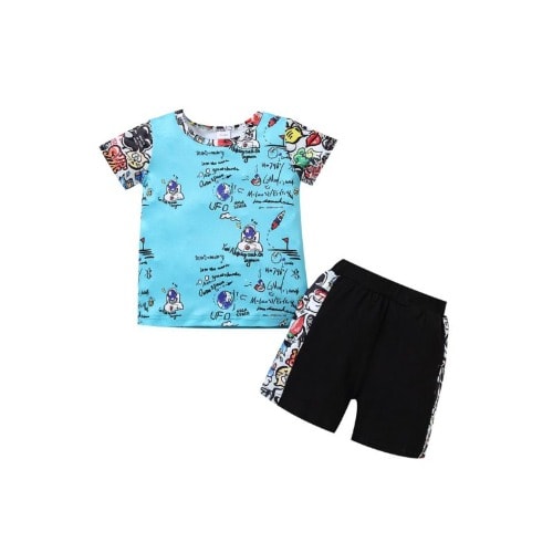 2 Pieces Kid Boy Astronaut Set T-shirt & Shorts