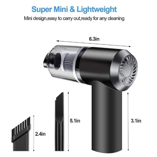 2 In 1 Wireless Car Vacuum Cleaner With Led Light