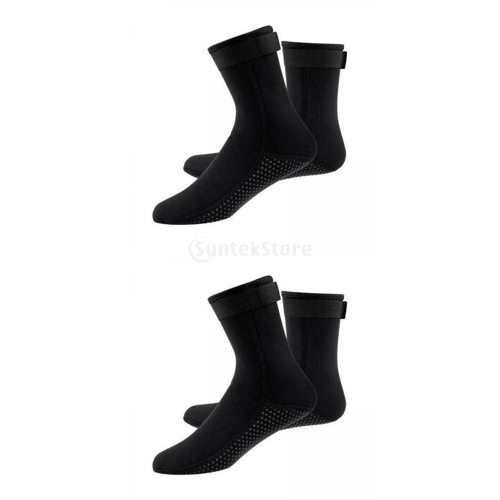 2 Pairs Adult 3mm Neoprene Diving Boots Beach Surfing
