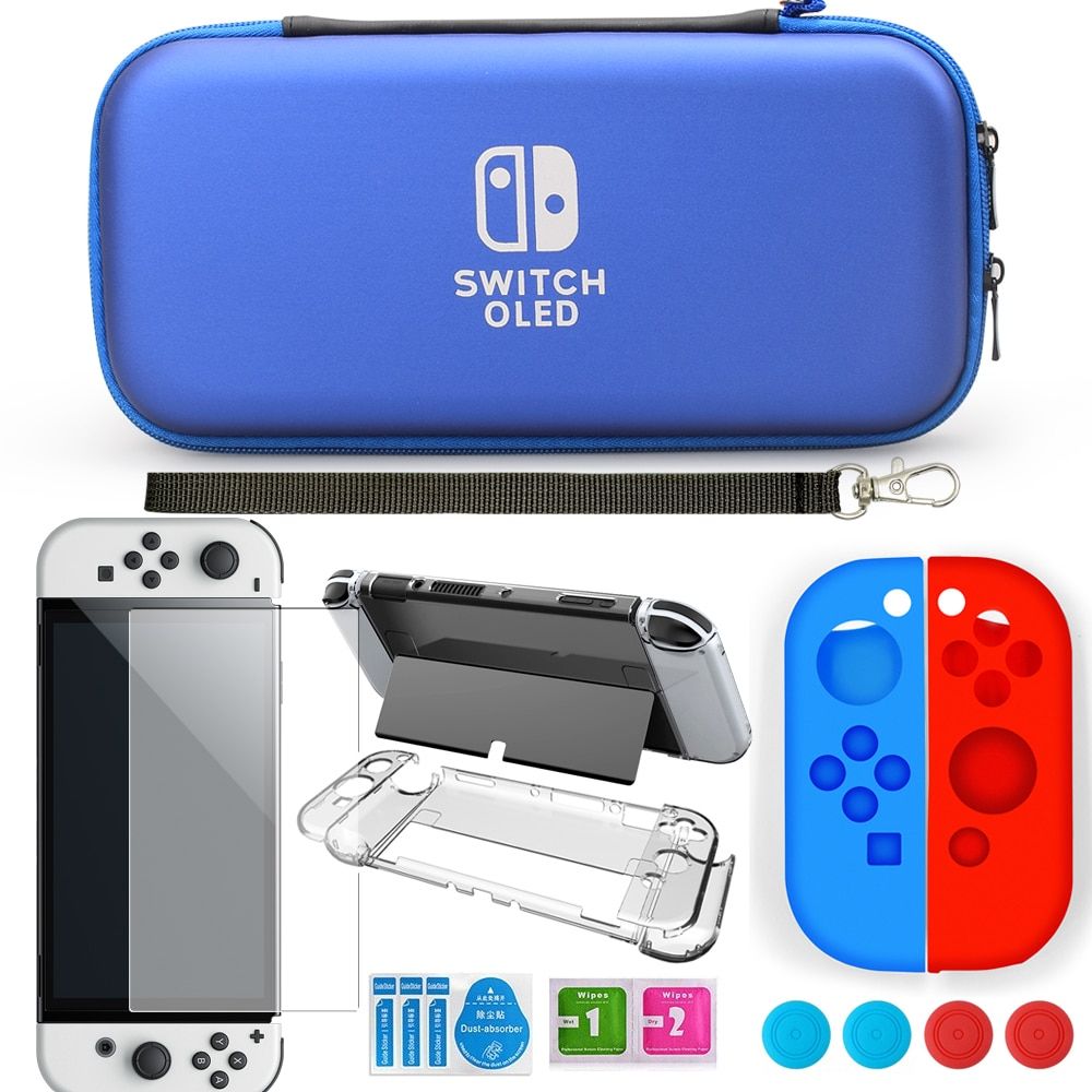 For Nintendo Switch Oled Case Bundle Bag Pack Game