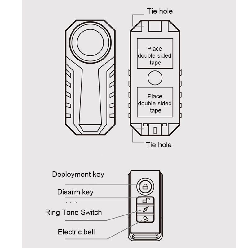 X5QF Anti Theft Burglar Bike Alarm With Remote, Waterproof