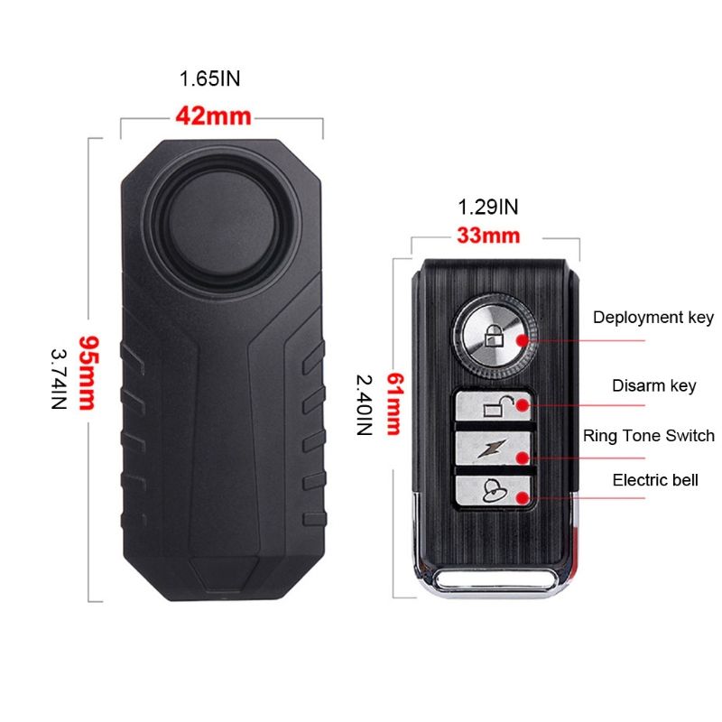 X5QF Anti Theft Burglar Bike Alarm With Remote, Waterproof