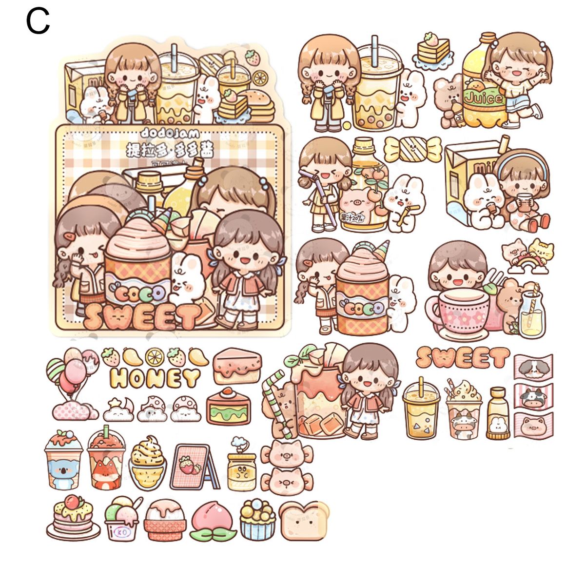 40Pcs Laptop Stickers Cartoon Decal Hand Account Journal C
