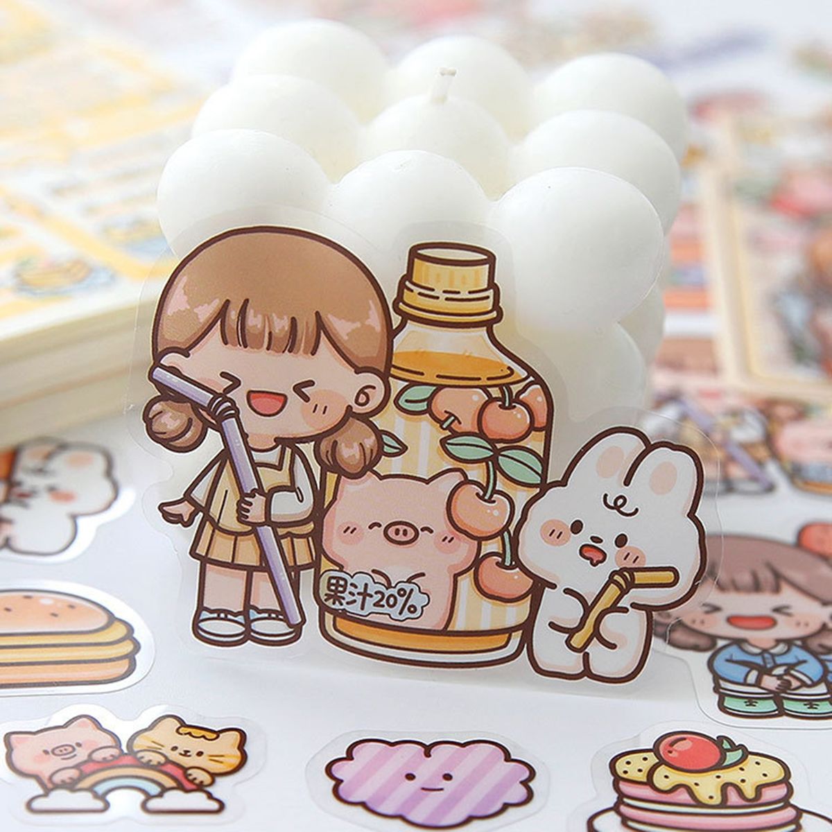 40Pcs Laptop Stickers Cartoon Decal Hand Account Journal C
