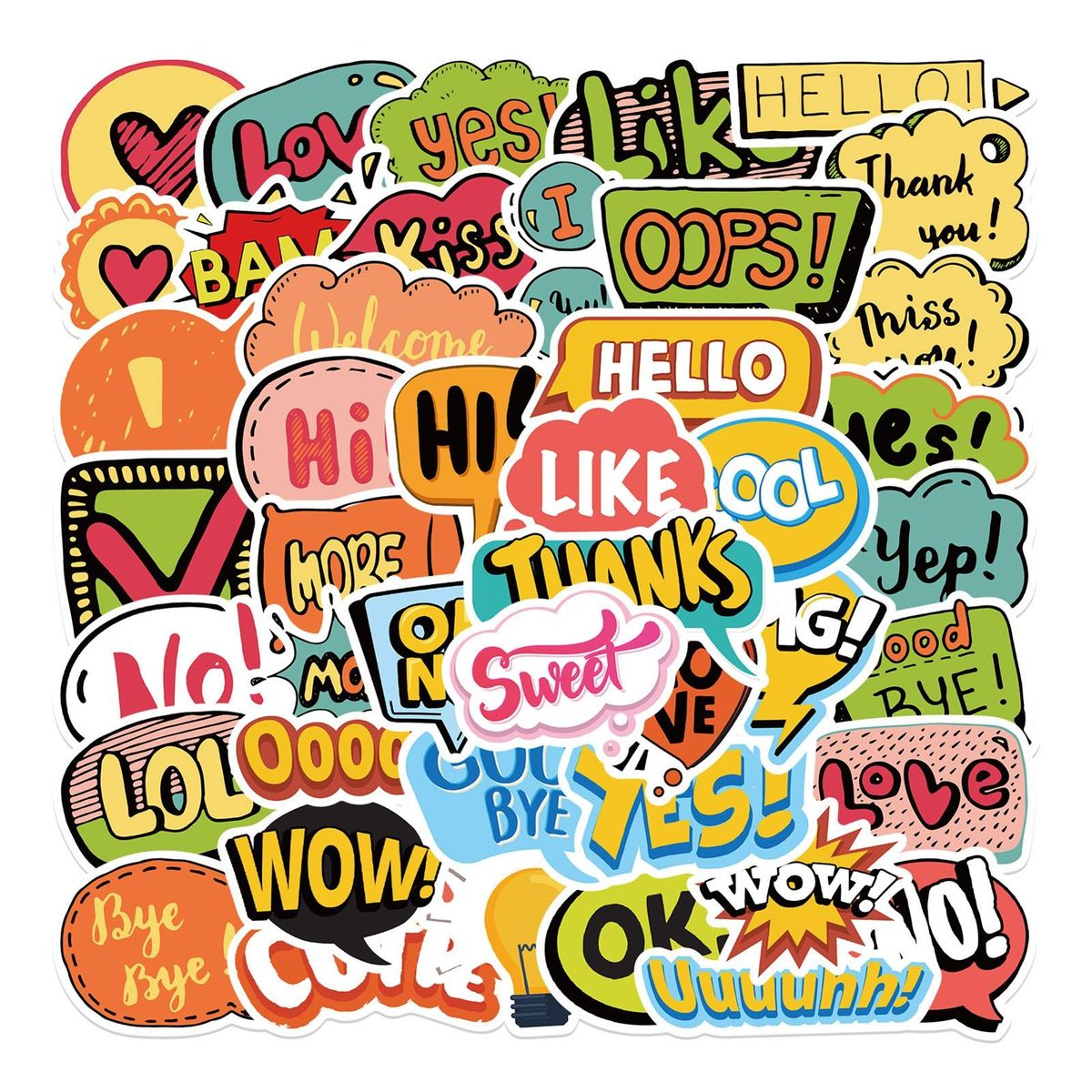 50PcsSet Laptop Stickers Motorcycle Phone Car Graffiti Sticker Decals