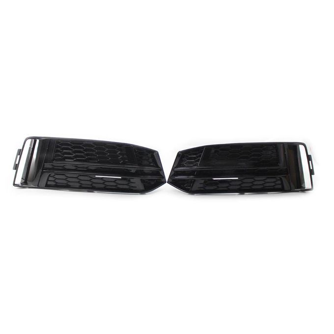 Car Fog Light Grille Grill Cover For AUDI A4 B9 8W0807681F Black
