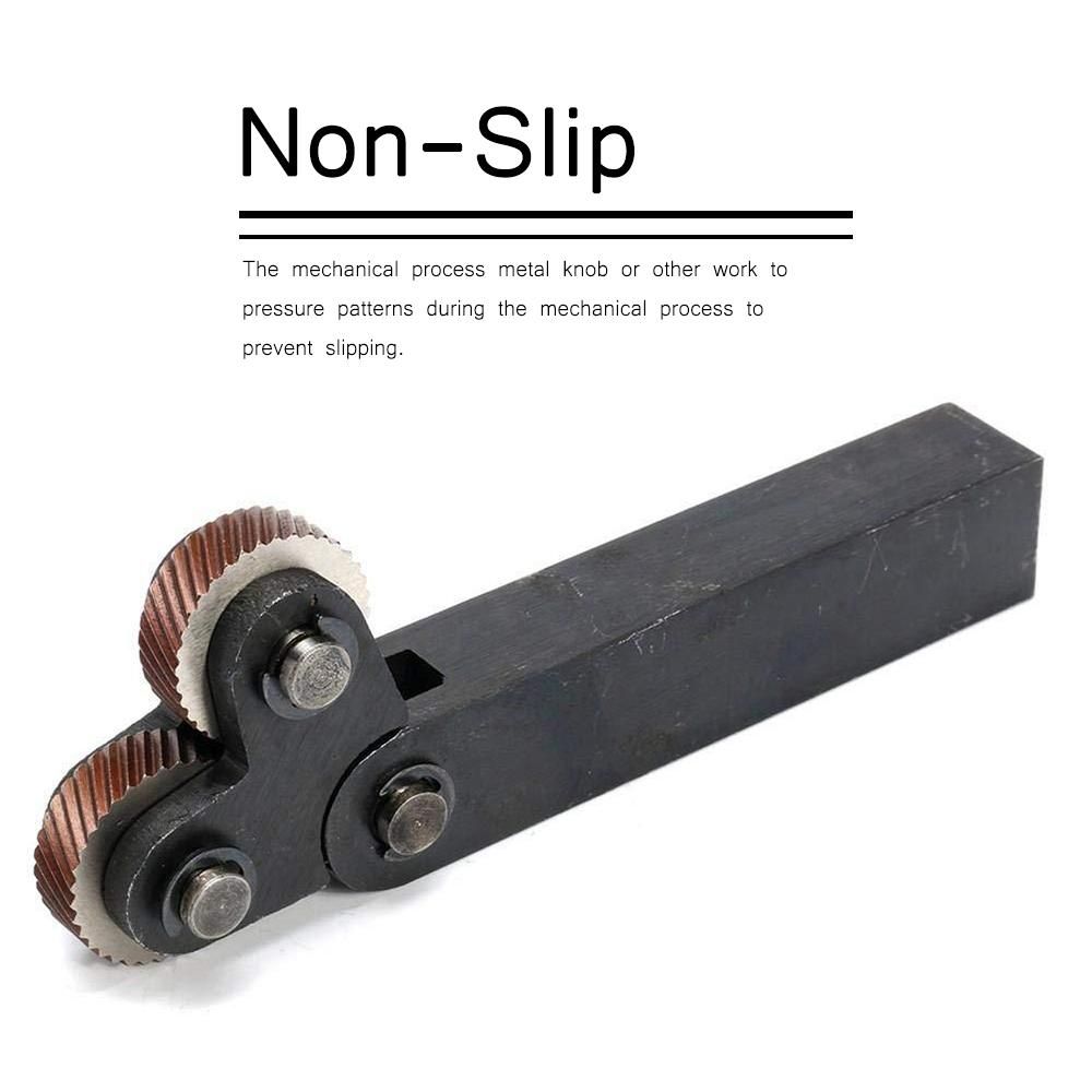 7pcs Steel Dual Wheel Knurling Tool Set with 0.5mm 1mm 2mm Wheel Linear Pitch Knurl Kit Lathe Cutter Wheel Knurling Set