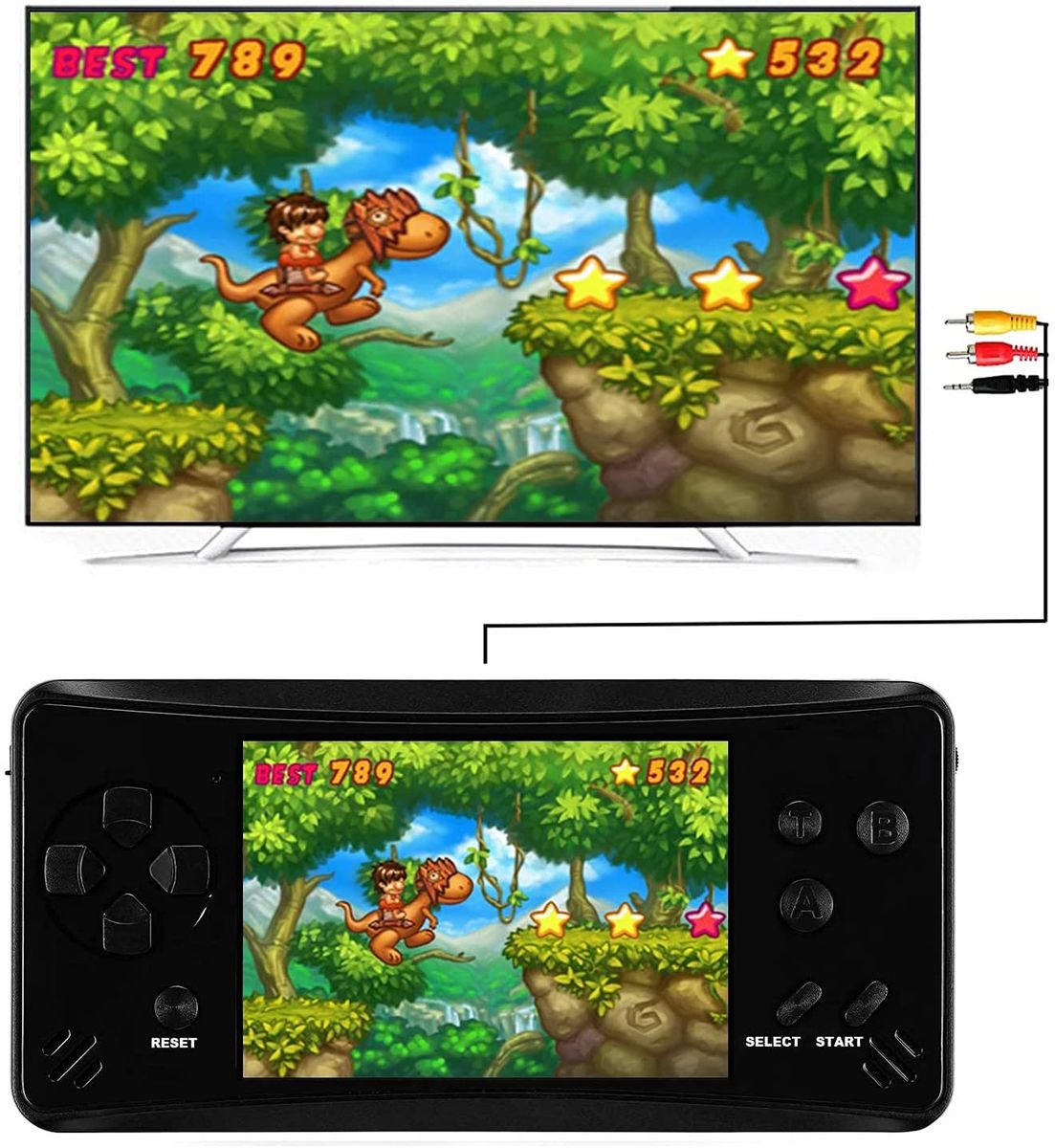 Handheld Game Console Retro Video Game Player TV Output 3.5"