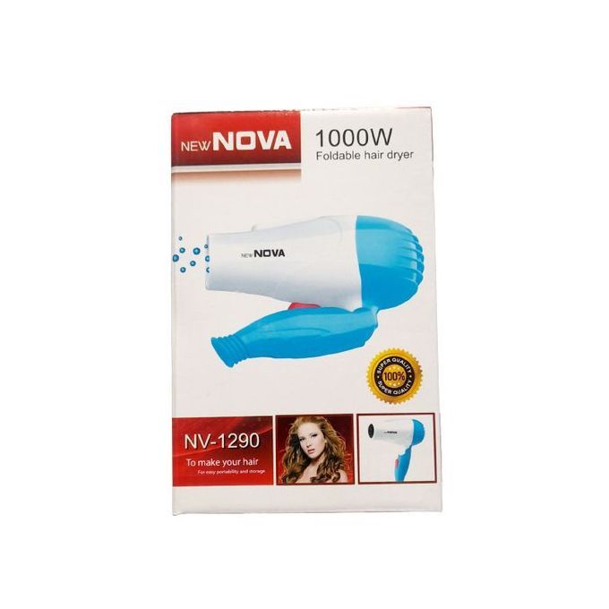 Nova Foldable Hair Dryer 1000Watts 1 Pcs