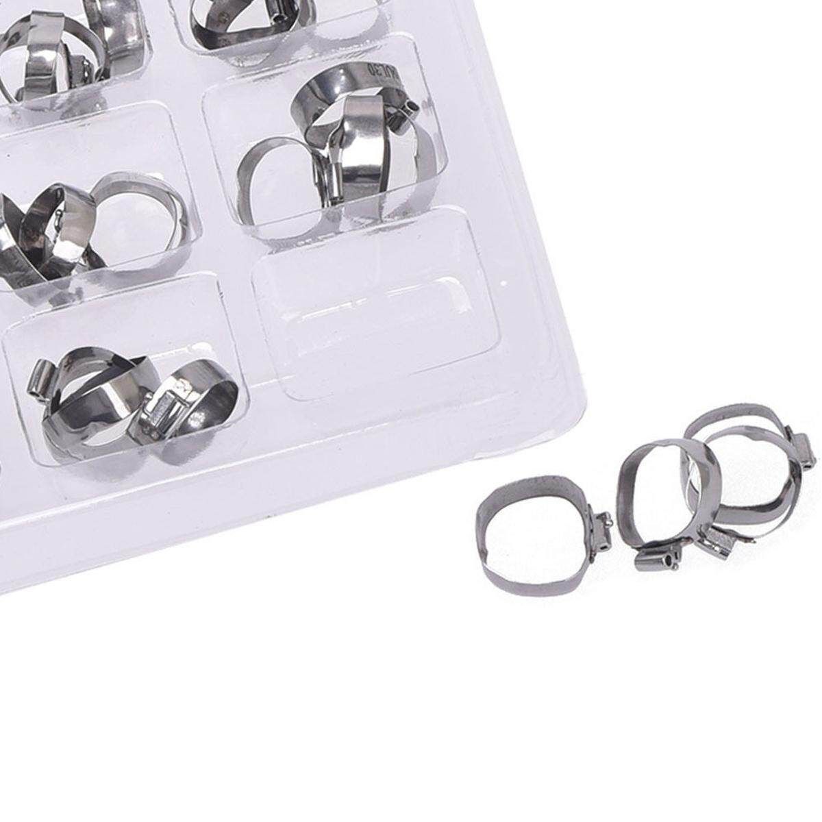 80PCS Orthodontic Dental Molar Buccal Tubes Bands Roth 16#-35# Stainless Steel